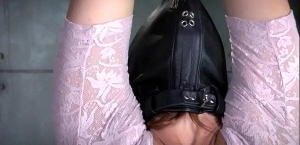  Anally hooked slut being whipped